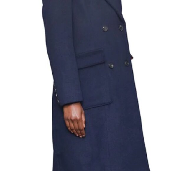 NWT AVEC LES FILLES Double Breasted Coat With Sweater Dickie - Picture 3 of 3